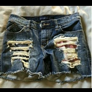 Rock Revival Distressed Jean Shorts